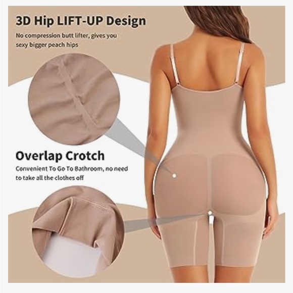 New Seamless Shaping Bodysuit Slimming Shorts Tummy Control Butt Lifting M/L - Picture 2 of 2